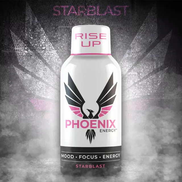 Phoenix Energy 2oz Shot 280mg Caffeine Mood Focus Energy Case of 12 — Starblast