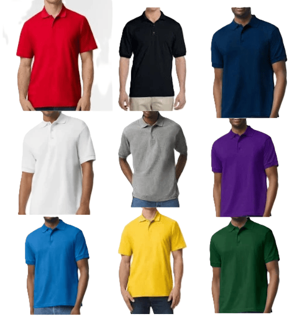 #825-GMX Gildan Polo Shirt (4X-5X) – $1.25 each (36 Pieces)