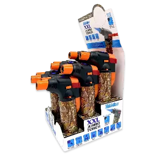 Camo Torch Lighter XXL - 12 Pieces Per Retail Ready Display 23927