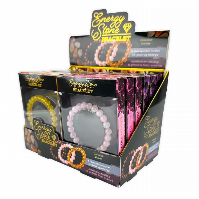 Energy Stone Bracelet - 12 Pieces Per Retail Ready Display 26042