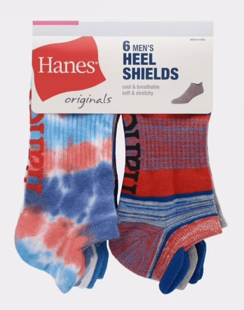#9-H-4267 Men’s Hanes No Show Socks – $2.90 Per 6 Pair Pack (18 Packs)