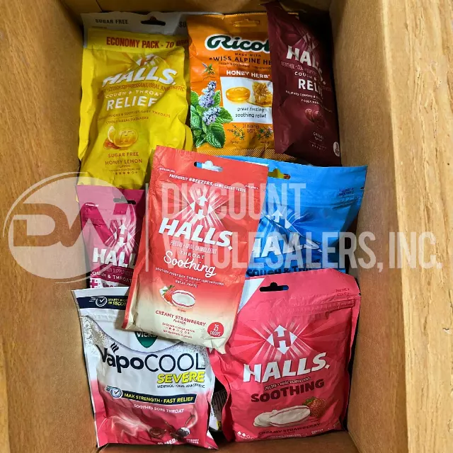 Ricola, Vicks, Halls Cough Throat Relief Drops Mix, Different Sizes (210 Pcs Lot)