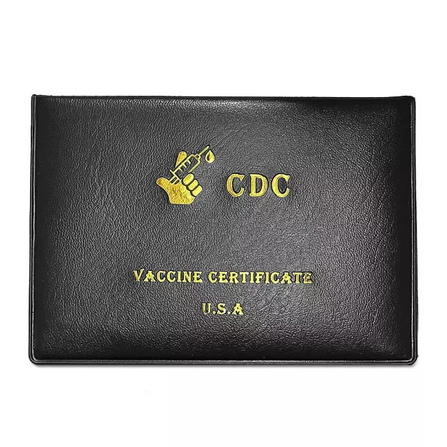 FAUX LEATHER CARD & PASSPORT HOLDER (2PK) — Black
