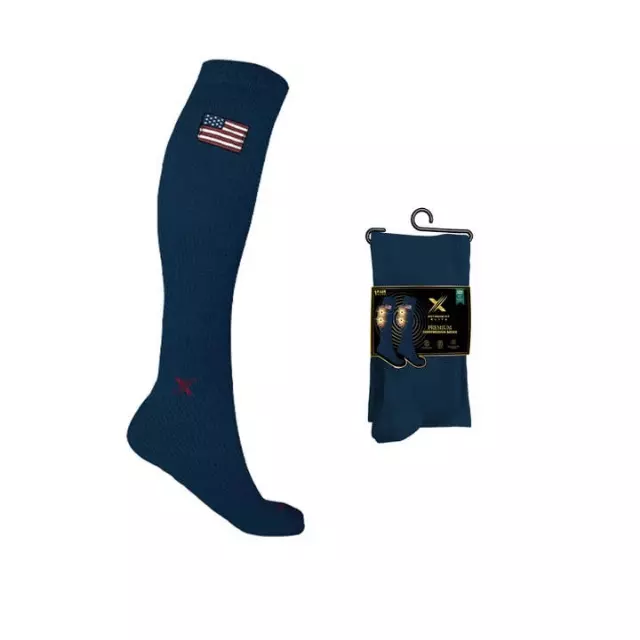 X Elite Premium Compression Socks — Blue / Large/XL