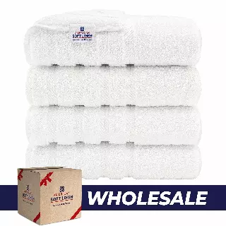 4 Piece 100% Cotton Turkish Bath Towels - 8 Set Case Pack
