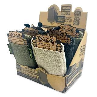 Canvas Accessories Smokers Pouch with Zipper - 6 Pieces Per Retail Ready Display 22859