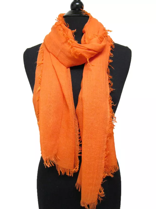 0985 Solid Color Spring Scarf — Orange