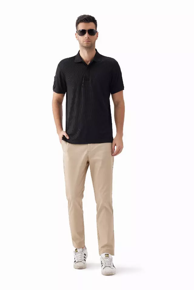 Men's Polo With Glasses Holder Style #MS026- Open Stock Available - $6.90/Unit OPEN STOCK MINIMUM 24 PCS — S-2XL(WHOLESALE) / Black
