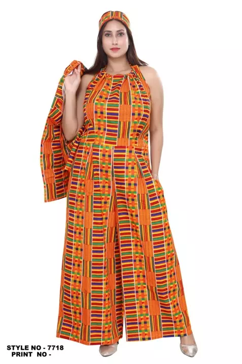 7718 -2 pc Jumpsuit - $28.00 Each (3 pcs per pack) — Free Size / Print-416