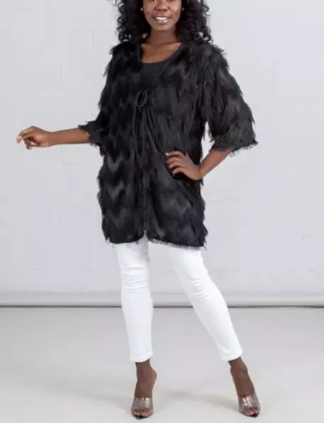 CHH19081- Fringed Tie Front Cardigan - (6-PCS PRE-PACK) (ON SALE - $10 Each )