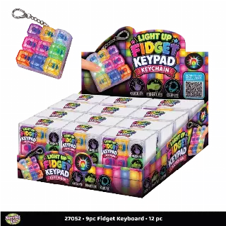 Light-Up Fidget Keypad Keychain - 12 Pieces Per Retail Ready Display 27052