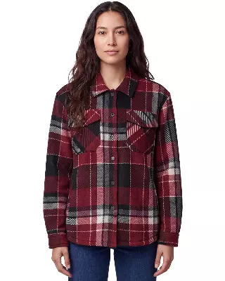 Shacket Plaid #H35 — Burgundy / S-M-L-XL-2XL