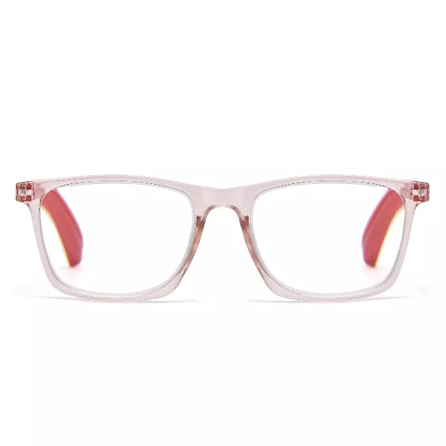 Unisex Square Frame Two-Tone Reading Glasses in 10+ Custom Reading Powers RJ11106 — +2.00