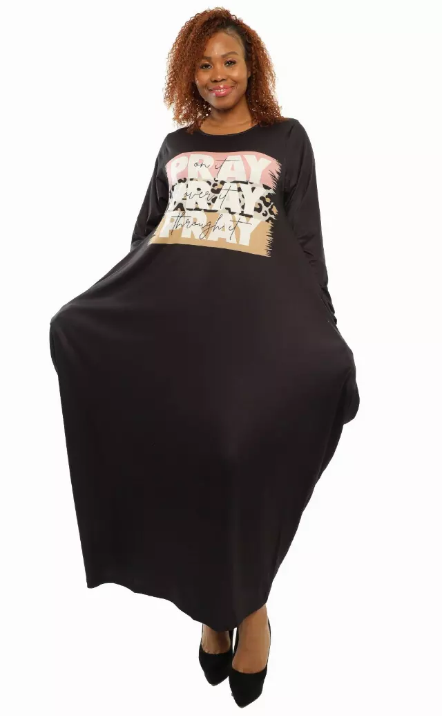 22069LS ON SALE!! Pray Pray Pray Maxi Dress - One Size (3-PCS PRE-PACK) ($15.00 Each)