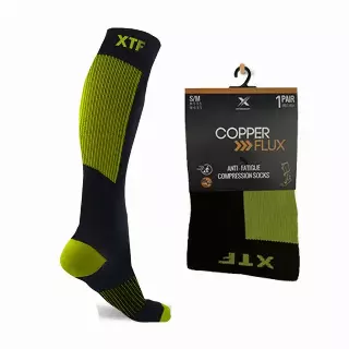 COPPER-INFUSED COMPRESSION SOCKS - GREEN — Small/Medium