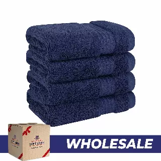 Bekos 100% Cotton Turkish 4-Piece Washcloth Towel Sets, Wholesale Luxury Towels