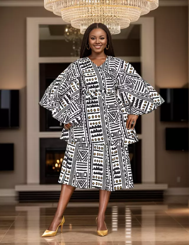 7819 Authentic African Print 2pcSkirt Set - $30.00 Each (3 pcs per pack) — Free Size / Print-591