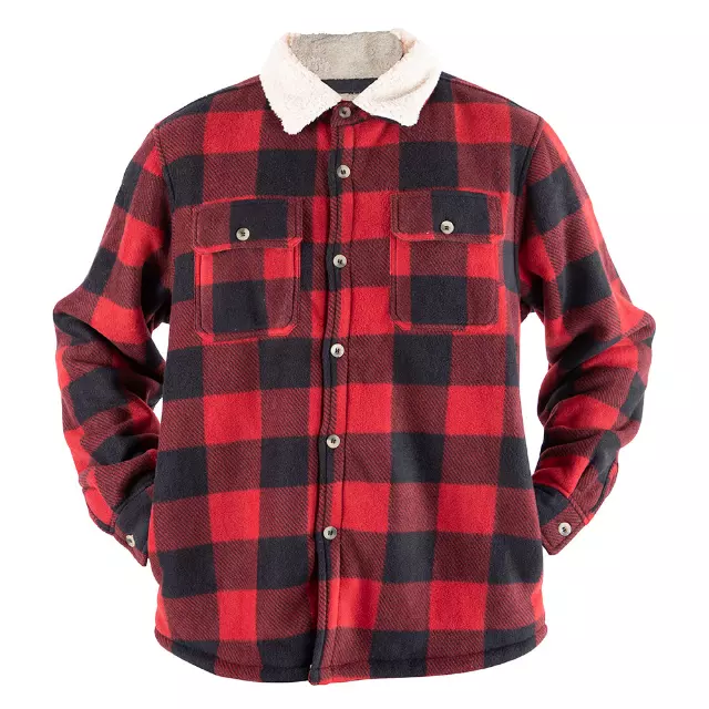 Men’s Plaid Heavy Weight Shacket - Style #MFJ506 - $15.00/Unit - 12PCS/CS - PLEASE SEE DESCRIPTION — Buffalo Red