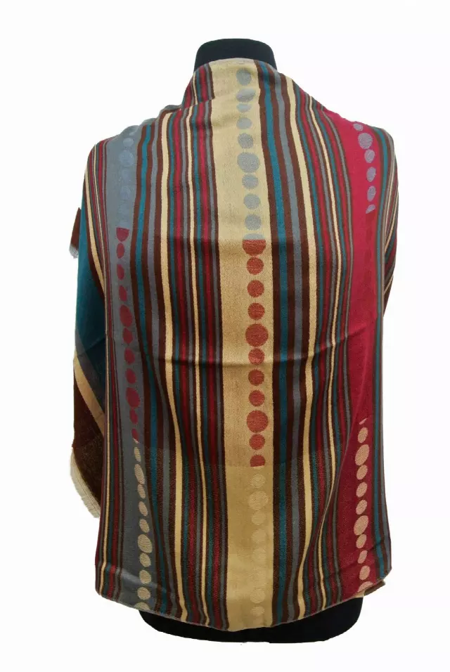 21109 Stripe Pattern Pashmina — Brown