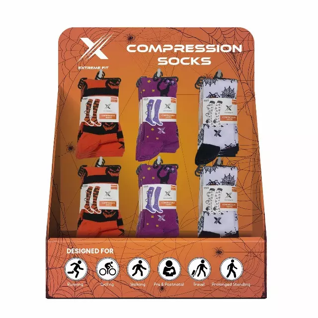 24-PAIRS HALLOWEEN SOCKS WITH FREE DISPLAY · SKU XX-DIS-HAL