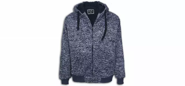 Men's Sherpa Lined Hoodie- Style #MFJ143X- $13.00/ Unit - 12 PCS/CASE - PLEASE SEE DESCRIPTION — Navy