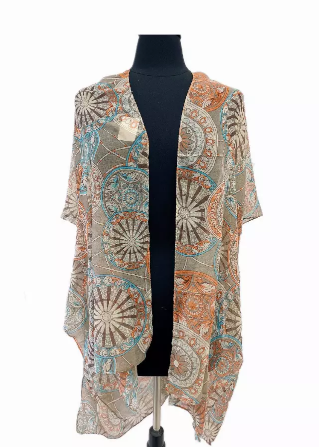 CH01 Khaki Color Spring Kimono