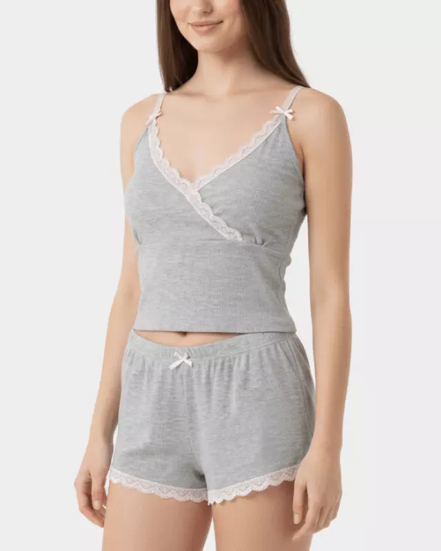Sofi Pajama Set — Gray / M
