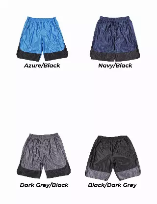 Men's Basketball Shorts-Style #MP120- $4.90/ Unit — S-2XL (WHOLESALE) / Dark Grey/Black