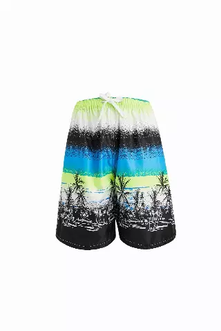 Men's Tropical Blue/Green Drawstring Swim Trunks-Style #MP613- $5.90/Unit - 24PCS/CS - PLEASE SEE DESCRIPTION