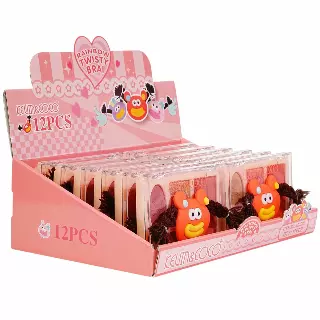 Kevin & Coco Rainbow Twisty Brai Orange - Wholesale Display 12 Units (KC1522)