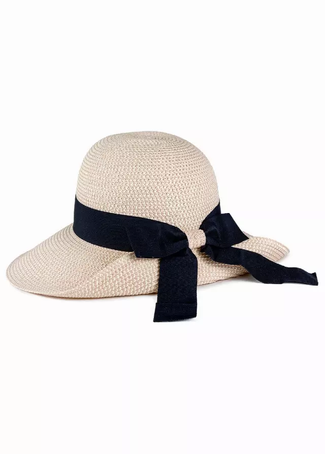Magid Two Tone Ribbon Garden Hat — BLUSH