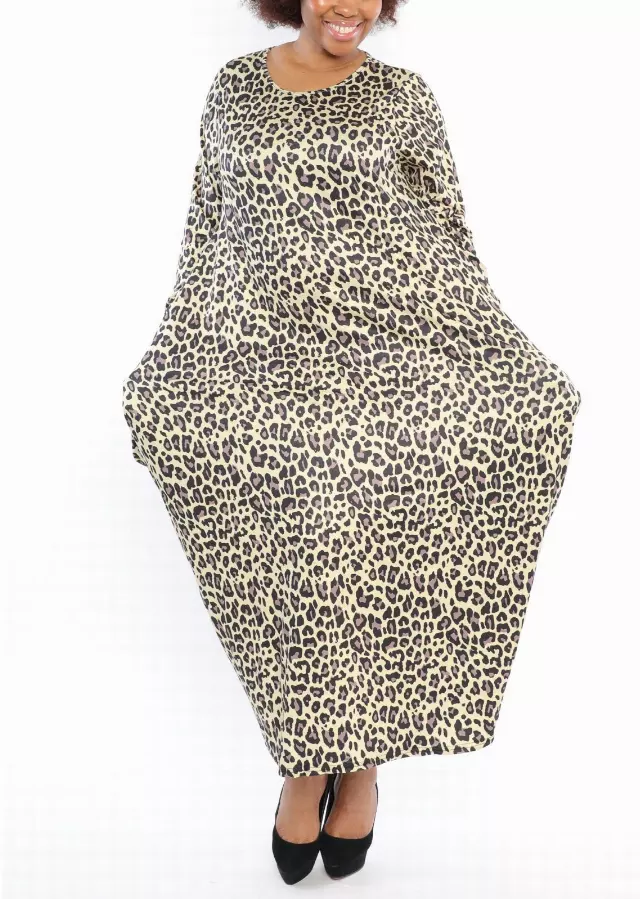 CHH-21086 ON SALE!!! Long Sleeve Animal Print Maxi Dress - One Size (3-PCS PRE-PACK) ($12.00 Each)