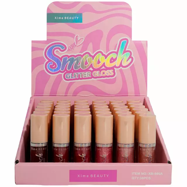 Xime Beauty Smooch Glitter Gloss - Wholesale Display 36 Units (XB-806A)
