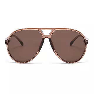 Oversized Retro Flat-Top Aviator Sunglasses P11150