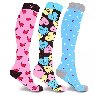 Love Compression Socks - 3 ASST STYLES — Small/Medium