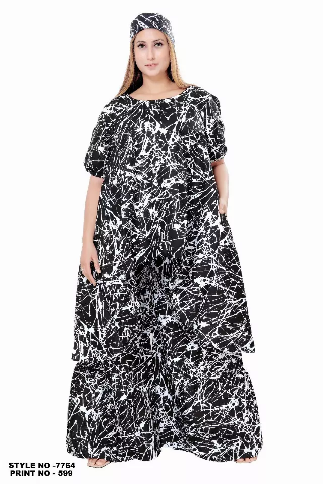 7772A Authentic African Print 2pc Pant Set - $30.00 Each (3 pcs per pack) — Free Size / Print-599