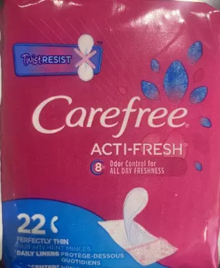 CAREFREE PANTILINERS 22 CT ACTI-FRESH THIN TO GO UNSCENTED — Case Pack of 12
