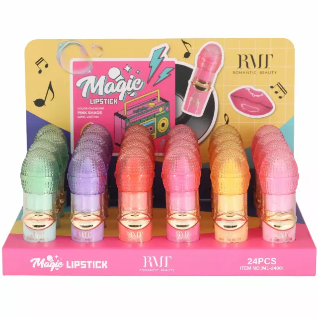 Romantic Beauty Magic Lipstick - Wholesale Display 24 Units (ML-24801)