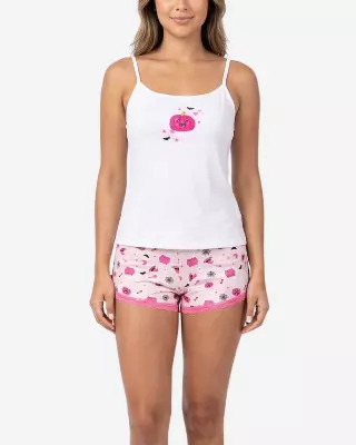 Serena Pumpkin Pajama Set — White / XL