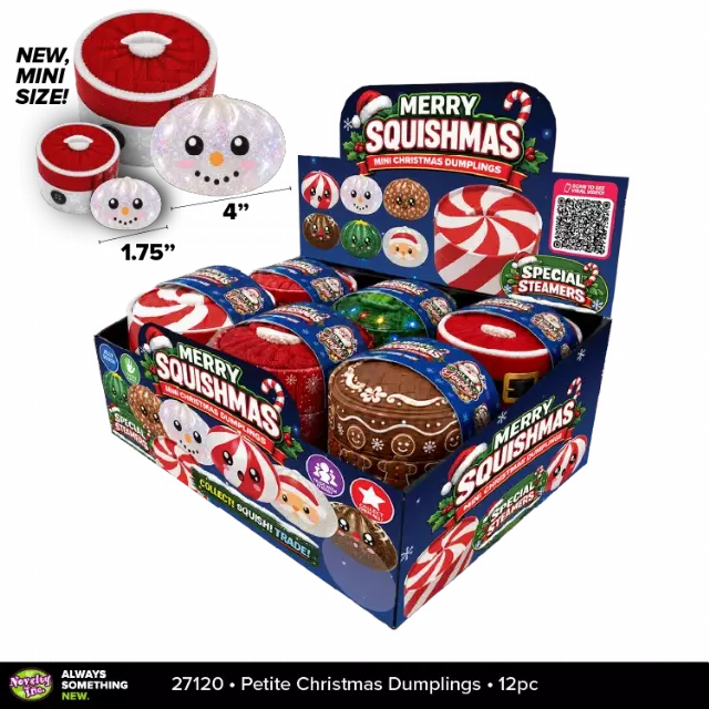 Fun Doh™ Merry Squishmas Petite Squishy Christmas Dumplings - 12 Pieces Per Retail Ready Display 27120