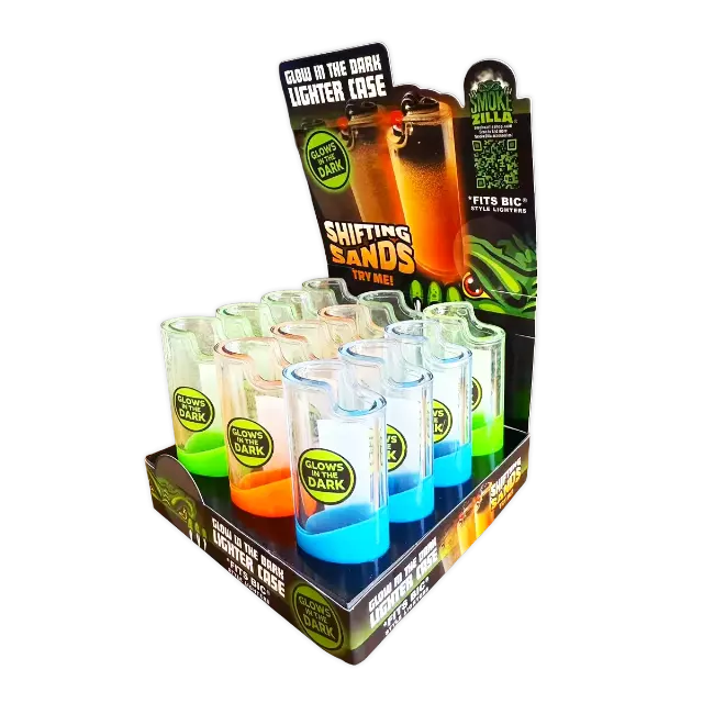 Glow-in-Dark Lighter Case - 12 Pieces Per Retail Ready Display 25834