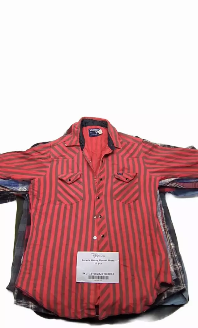 Recycle Heavyweight Flannel Shirts 17 pcs