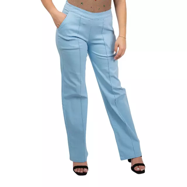 ChicaLuv - High-Rise Hyper-Stretch Wide-Leg Trousers – Comfortable & Stylish Women's Pants XV2043
