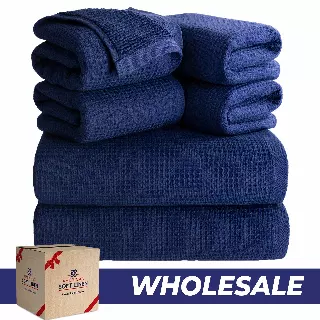 NOLA 6-Piece Turkish Towel Set – 600 GSM Turkish Cotton Wholesale Case Pack of 10