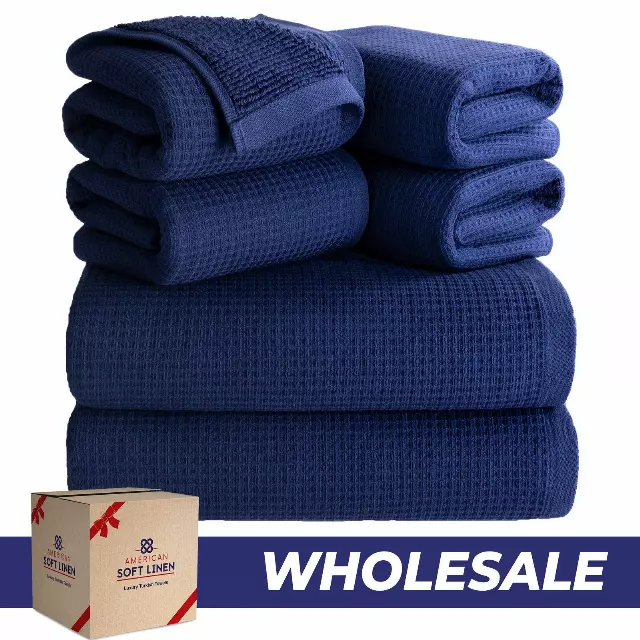 NOLA 6-Piece Turkish Towel Set – 600 GSM Turkish Cotton Wholesale Case Pack of 10