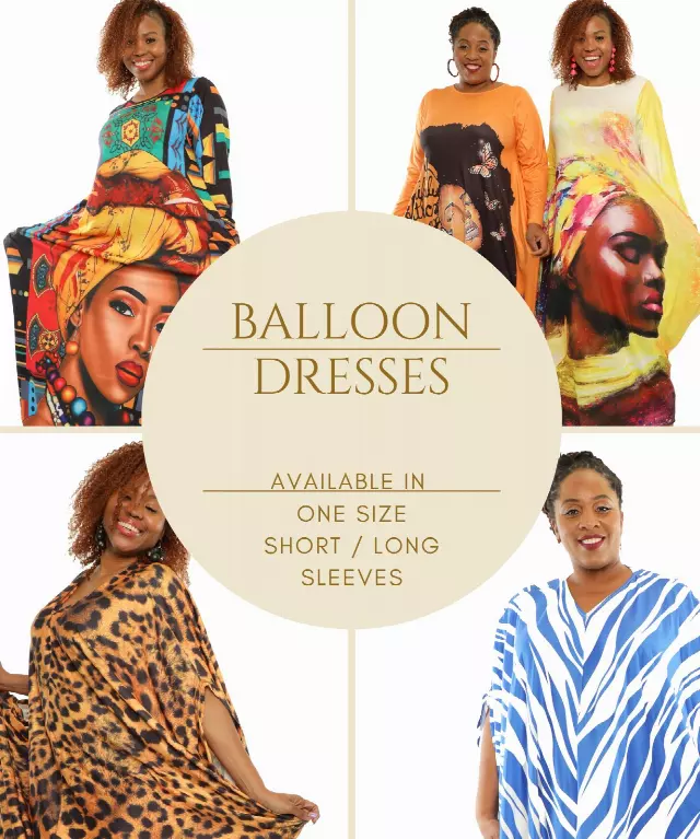 (10 pcs for $100) Women's Maxi Balloon Dress- Assorted Box
