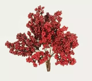 PPX5023red – 8” Red berry cluster bunch x5 – Min 12 – Case Pk 144