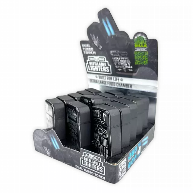 Big Bubba Dual Torch Foil Sticker Lighter - 15 Pieces Per Retail Ready Display 25837