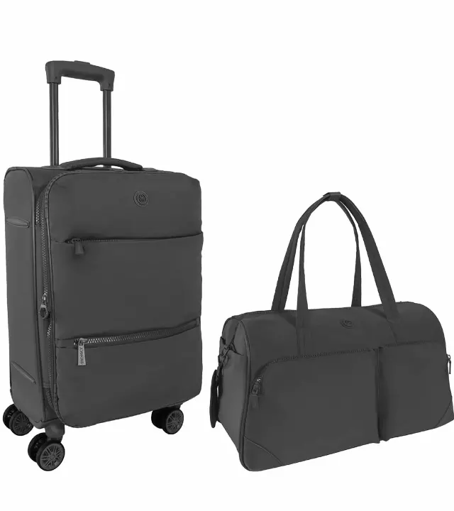 Joan & David Duffle & Luggage 2 Piece Set — 367-BLACK