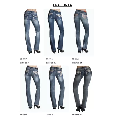 Grace In LA ladies denim jeans assortment 24pcs.